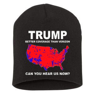 Trump Has Better Coverage Than Verizon Red Wave Us Map Short Acrylic Beanie