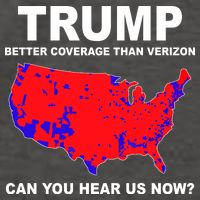 Trump Has Better Coverage Than Verizon Red Wave Us Map Vector Backpack