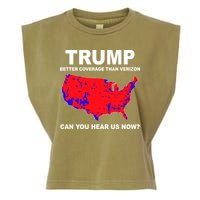 Trump Has Better Coverage Than Verizon Red Wave Us Map Garment-Dyed Women's Muscle Tee
