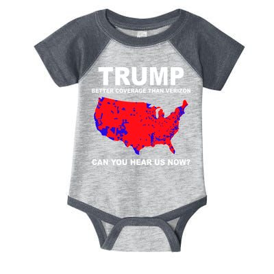 Trump Has Better Coverage Than Verizon Red Wave Us Map Infant Baby Jersey Bodysuit