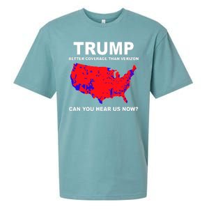 Trump Has Better Coverage Than Verizon Red Wave Us Map Sueded Cloud Jersey T-Shirt