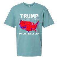 Trump Has Better Coverage Than Verizon Red Wave Us Map Sueded Cloud Jersey T-Shirt