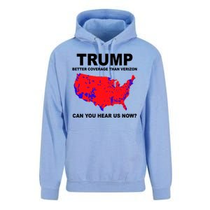 Trump Has Better Coverage Than Verizon Red Wave Us Map Unisex Surf Hoodie