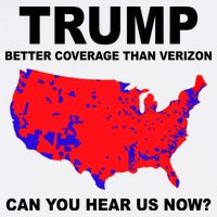 Trump Has Better Coverage Than Verizon Red Wave Us Map Garment-Dyed Sweatshirt
