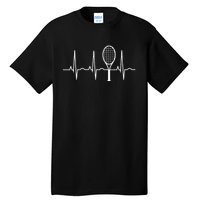 Tennis Heartbeat Best Tennis Gift for Players Fans Tall T-Shirt