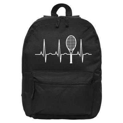 Tennis Heartbeat Best Tennis Gift for Players Fans 16 in Basic Backpack