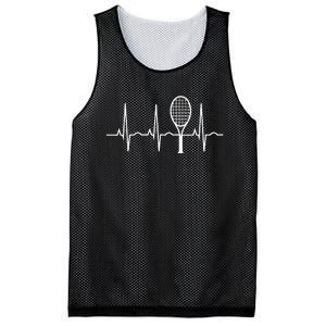 Tennis Heartbeat Best Tennis Gift for Players Fans Mesh Reversible Basketball Jersey Tank