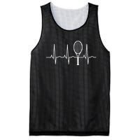 Tennis Heartbeat Best Tennis Gift for Players Fans Mesh Reversible Basketball Jersey Tank