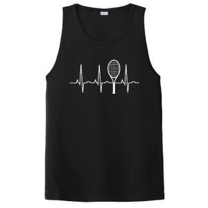 Tennis Heartbeat Best Tennis Gift for Players Fans PosiCharge Competitor Tank