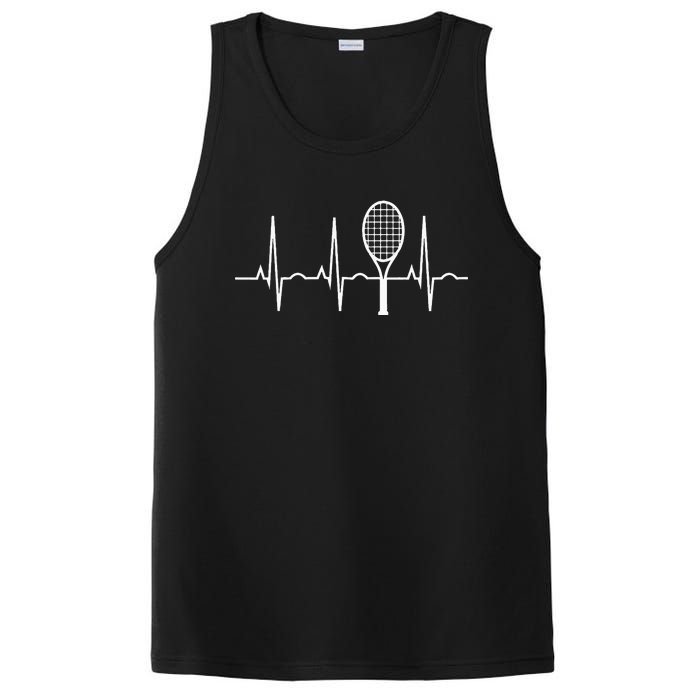 Tennis Heartbeat Best Tennis Gift for Players Fans PosiCharge Competitor Tank