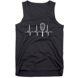 Tennis Heartbeat Best Tennis Gift for Players Fans Tank Top