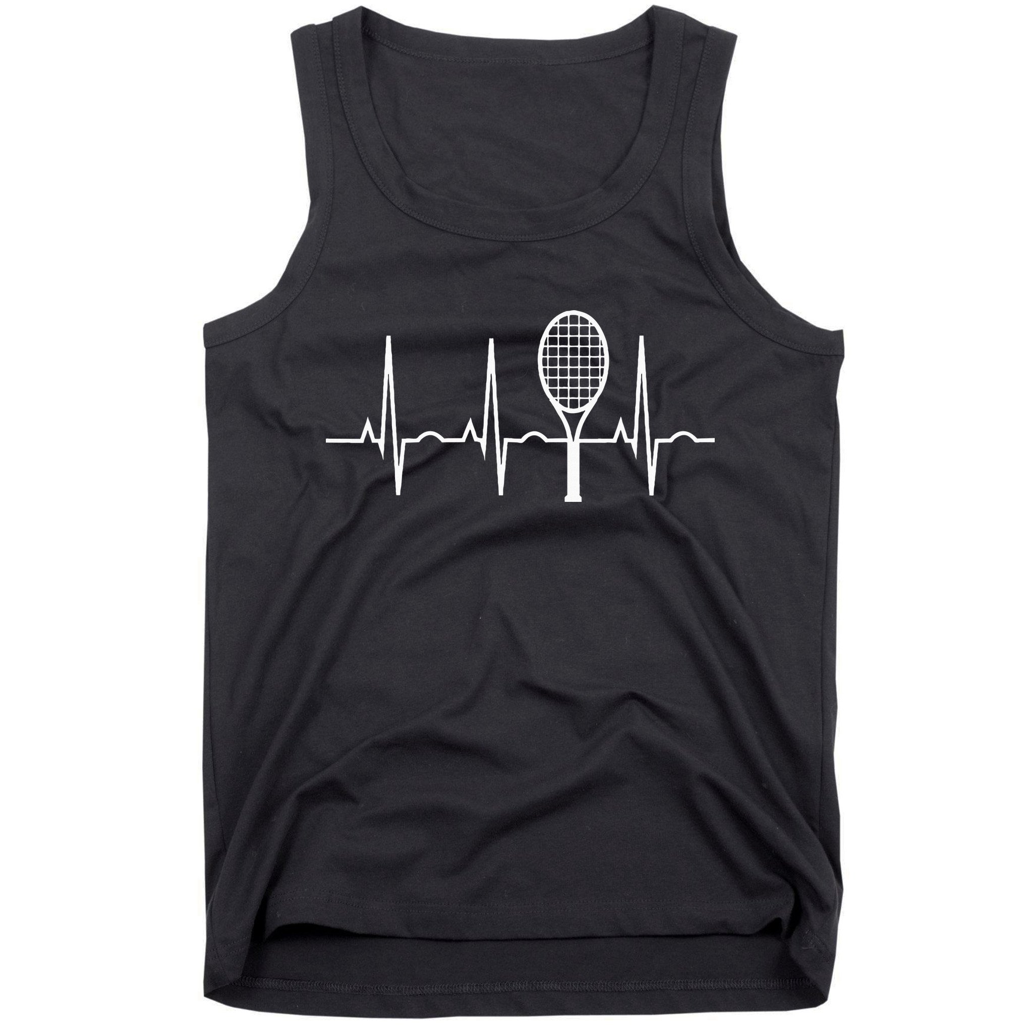 Tennis Heartbeat Best Tennis Gift for Players Fans Tank Top