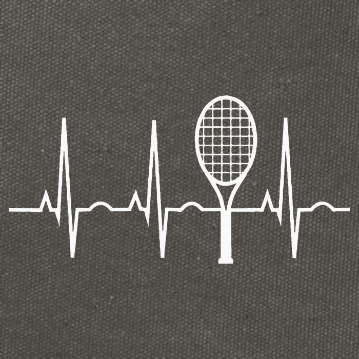 Tennis Heartbeat Best Tennis Gift for Players Fans Cotton Canvas Backpack