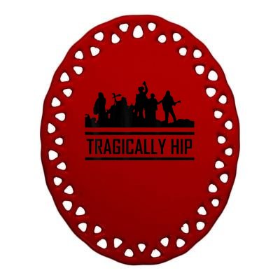 Tragically Hip Band Ceramic Oval Ornament