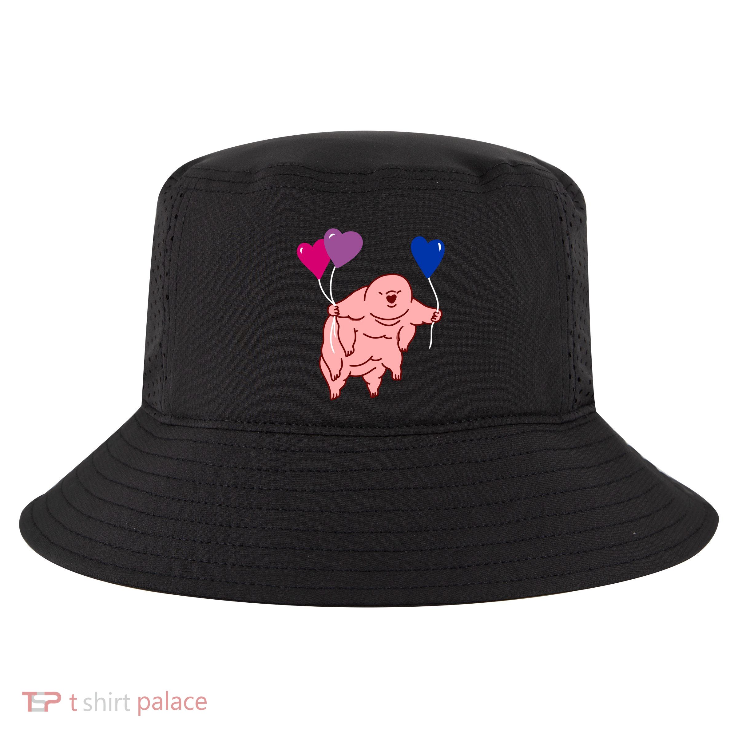 Tardigrade Heart Balloon Bisexual Pride Gift Cool Comfort Performance Bucket Hat