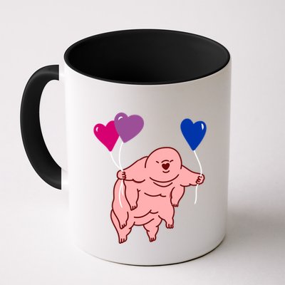 Tardigrade Heart Balloon Bisexual Pride Gift Mug