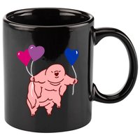 Tardigrade Heart Balloon Bisexual Pride Gift 11oz C Handle Ceramic Mug
