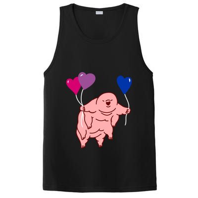 Tardigrade Heart Balloon Bisexual Pride Gift PosiCharge Competitor Tank