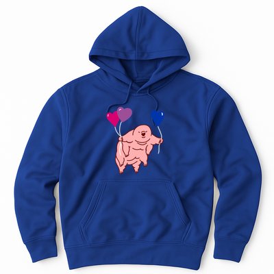 Tardigrade Heart Balloon Bisexual Pride Gift Hoodie