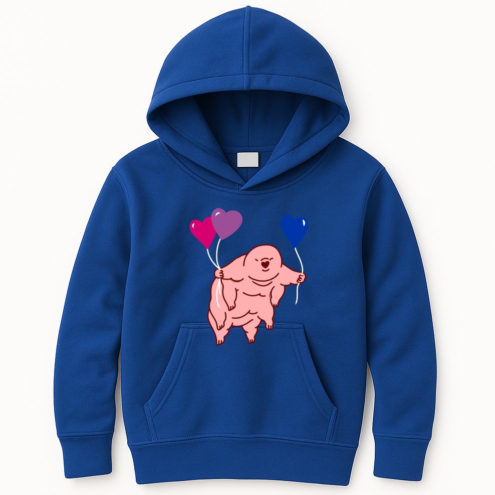 Tardigrade Heart Balloon Bisexual Pride Gift Kids Hoodie