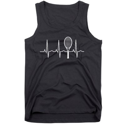 Tennis Heartbea Best Tennis Gift For Players Fans Tank Top