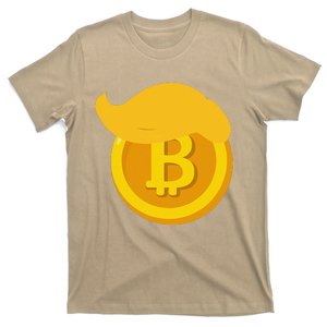 Trump Hair Bitcoin Crypto Cryptocurrency President 45 47 T-Shirt