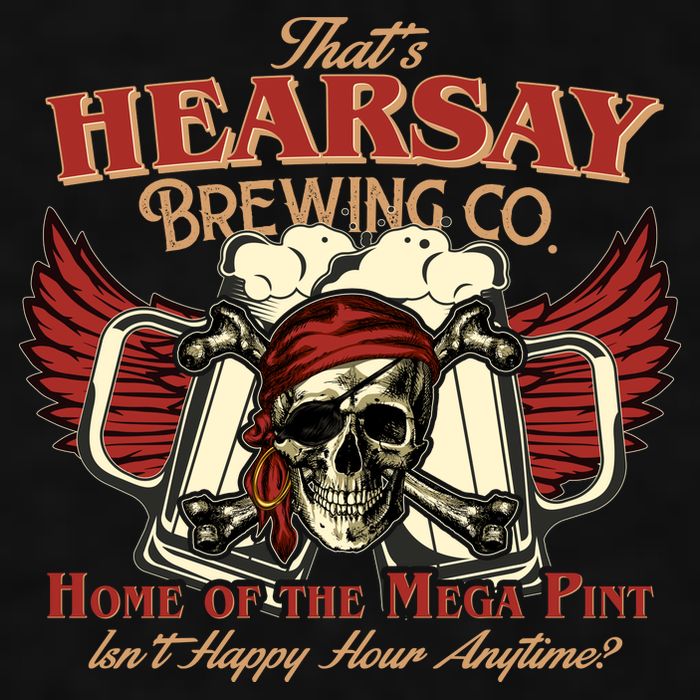 That's Hearsay Brewing Co Home Of The Mega Pint Isn't Happy Hour Anytime Ladies PosiCharge Tri-Blend Wicking Tank