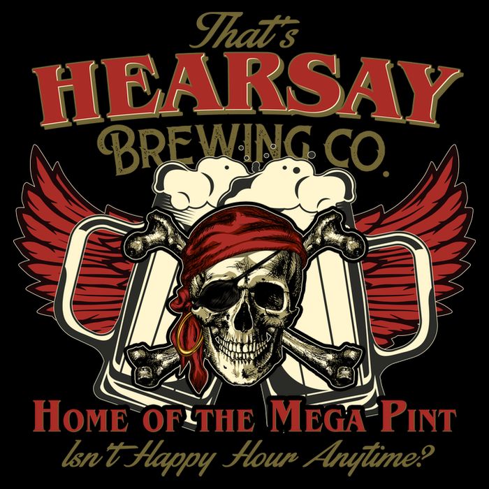 That's Hearsay Brewing Co Home Of The Mega Pint Isn't Happy Hour Anytime Mug