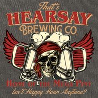 That's Hearsay Brewing Co Home Of The Mega Pint Isn't Happy Hour Anytime Cotton Canvas Backpack