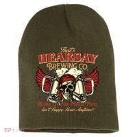 That's Hearsay Brewing Co Home Of The Mega Pint Isn't Happy Hour Anytime Short Acrylic Beanie