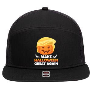 Trump Halloween Costume Gift Make Halloween Great Again Gift 7 Panel Mesh Trucker Snapback Hat