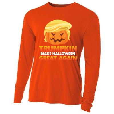 Trump Halloween Costume Trumpkin Make Halloween Great Again Gift Cooling Performance Long Sleeve Crew