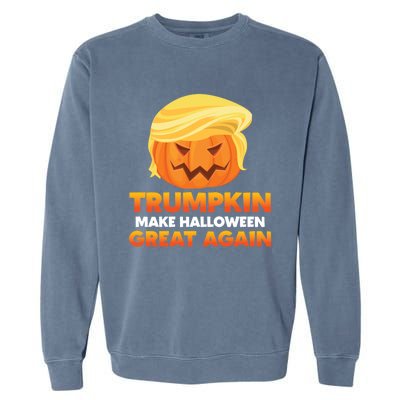 Trump Halloween Costume Trumpkin Make Halloween Great Again Gift Garment-Dyed Sweatshirt