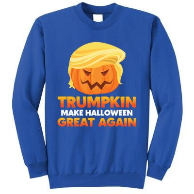 Trump Halloween Costume Trumpkin Make Halloween Great Again Gift Tall Sweatshirt