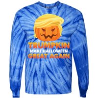 Trump Halloween Costume Trumpkin Make Halloween Great Again Gift Tie-Dye Long Sleeve Shirt