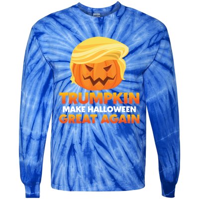 Trump Halloween Costume Trumpkin Make Halloween Great Again Gift Tie-Dye Long Sleeve Shirt