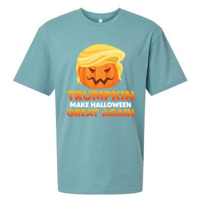 Trump Halloween Costume Trumpkin Make Halloween Great Again Gift Sueded Cloud Jersey T-Shirt