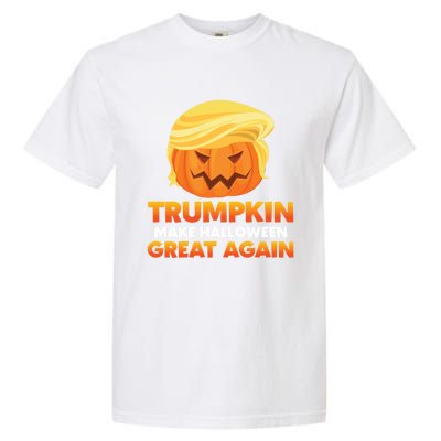 Trump Halloween Costume Trumpkin Make Halloween Great Again Gift Garment-Dyed Heavyweight T-Shirt