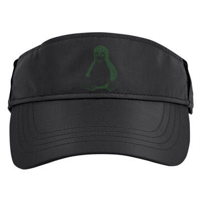 Tux Hacker Coder Sysadmin Printed Casual  Adult Drive Performance Visor