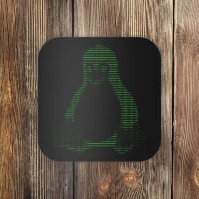 Tux Hacker Coder Sysadmin Printed Casual  Coaster