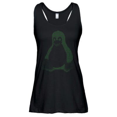 Tux Hacker Coder Sysadmin Printed Casual  Ladies Essential Flowy Tank