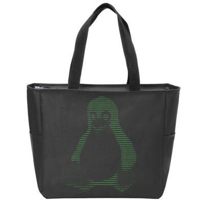 Tux Hacker Coder Sysadmin Printed Casual  Zip Tote Bag