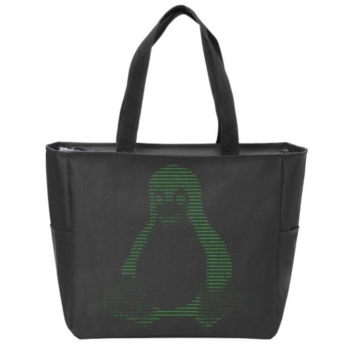 Tux Hacker Coder Sysadmin Printed Casual  Zip Tote Bag