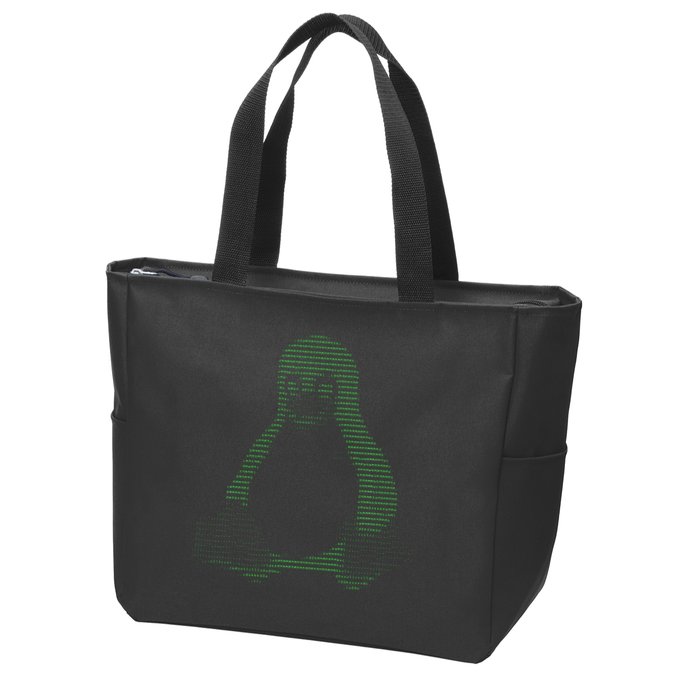 Tux Hacker Coder Sysadmin Printed Casual  Zip Tote Bag