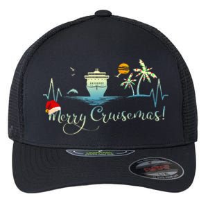 Tropical Heartbeat Christmas Cruise 2024 Merry Cruisemas Flexfit Unipanel Trucker Cap