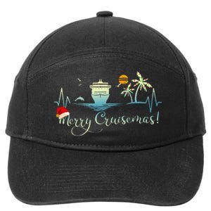 Tropical Heartbeat Christmas Cruise 2024 Merry Cruisemas 7-Panel Snapback Hat