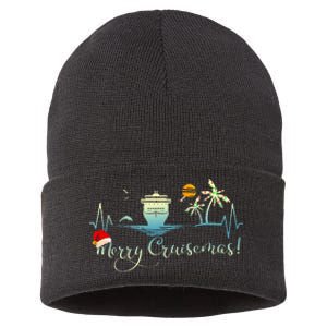 Tropical Heartbeat Christmas Cruise 2024 Merry Cruisemas Sustainable Knit Beanie