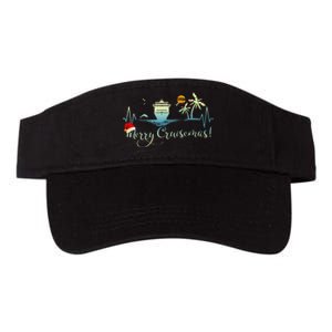 Tropical Heartbeat Christmas Cruise 2024 Merry Cruisemas Valucap Bio-Washed Visor