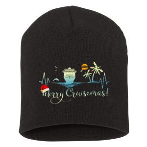 Tropical Heartbeat Christmas Cruise 2024 Merry Cruisemas Short Acrylic Beanie