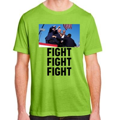 Trump Head Cartoon Bloody Ear 2024 Vote Survivor Fight Fight Funny Gift Adult ChromaSoft Performance T-Shirt